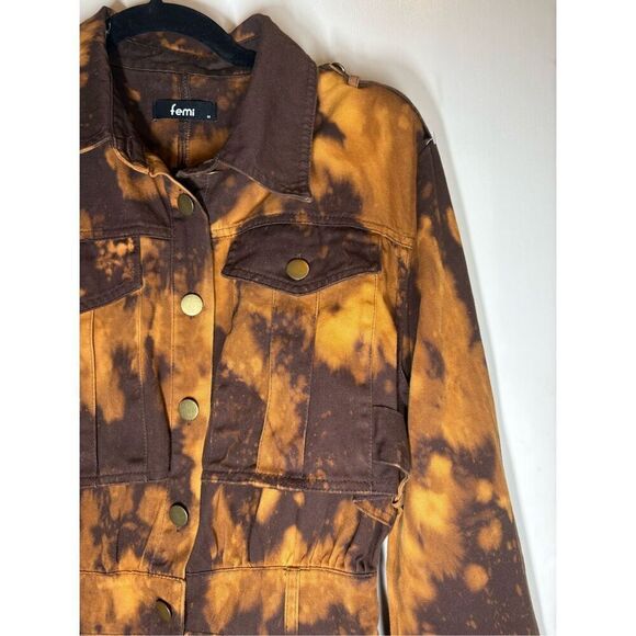 Femi Sepia Tye Dye Jumpsuit Denim size M - Picture 8 of 16